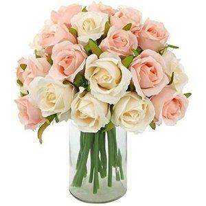 24 Heads Artificial Rose Flowers Bouquet Silk Flowers Rose for Home
